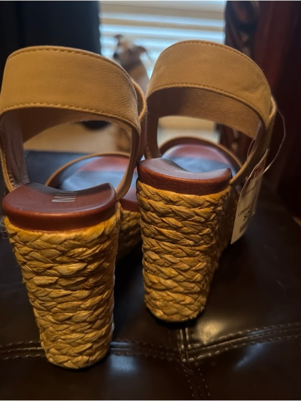 Time and Tru Tan Espadrille Wedge Sandals